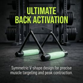 V-Shape Barbell, T-Bar, and Row Platform | Solid Carbon Steel | Black Powder Coated |