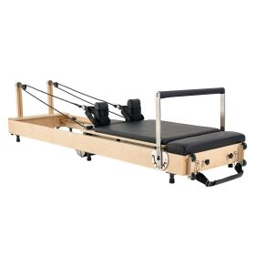 Foldable Pilates Reformer, Pilates Bed with Dual Resistance- Spring & Cord