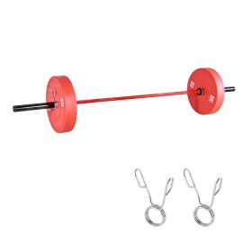 7FT Barbell Bar with Knurled Grip for Strength Training, Fits 2-Inch Weight Plates