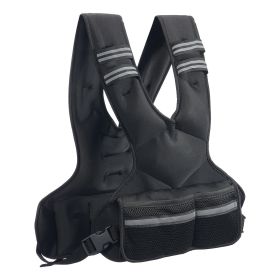 Adjustable Weighted Vest, 11-20lb Weight Vest with 6 Ironsand Weights and Reflective Stripe