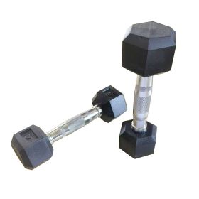 5LB 1-Pair(2pieces)HDRS Rubber Coated, Solid Cast Iron Dumbbell