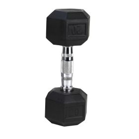 20LB Rubber Coated, Solid Cast Iron Dumbbell