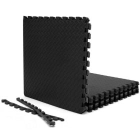 12 Piece Interlocking Flooring Mat with Anti-slip and Waterproof Surface