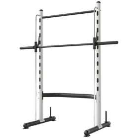 Squat Rack with Pull Up Bar and Barbell Bar - Multifunctional (Option: White-2160x285x100 mm)