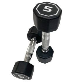 Premium Octagonal 5 LB Dumbbells, Hard Chrome Plated (Option: Defaulttitle)