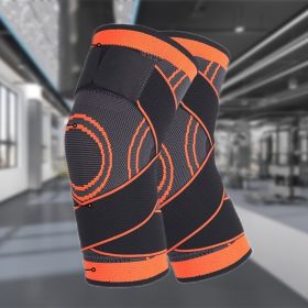 3D Knee Support Sleeve (Option: Orange-M)