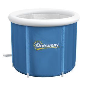 Portable Ice Bath Therapy Tub with Thermo Lid (Option: Blue-690x400x110 mm)
