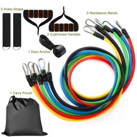 11Pcs Resistance Bands Set With Door Anchor (Option: Resistant band)