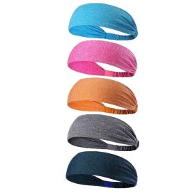 5-Piece Women's Anti-Slip Sweat-Absorbing Headbands (Option: 5Piece)