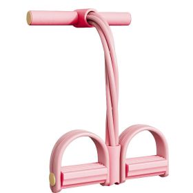 6-Tube Foot Pedal Resistance Band (Option: Pink)