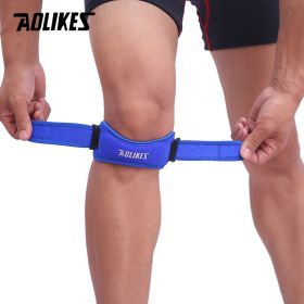 Aolikes Adjustable Knee Strap; Patella Tendon Pressurized Protector (Color: Blue)
