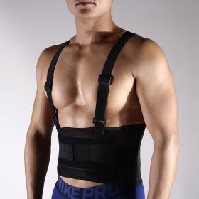Adjustable Weightlifting Belt with Shoulder Straps (size: XXL)