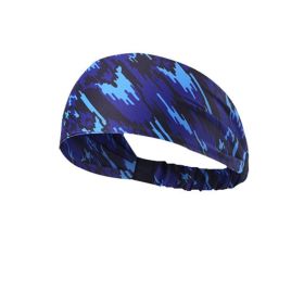 Camo Pattern Stretchy Headbands (Color: Blue)