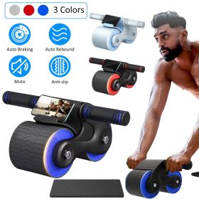 AB Roller Wheel with Kneel Pad and Phone Holder (Color: Blue)
