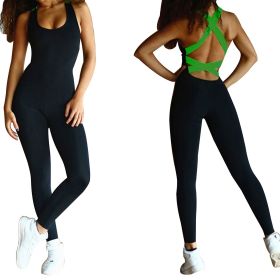 Women Gym Fitness Jumpsuit (Color: GREEN, size: XXL)