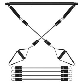 Pilates Bar Kit with Resistance Bands (Resistance: 180lbs)