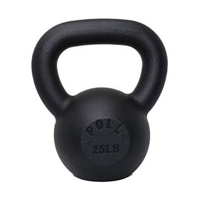 Iron Kettlebell (Color: BLACK, Weights Available: 25LB)