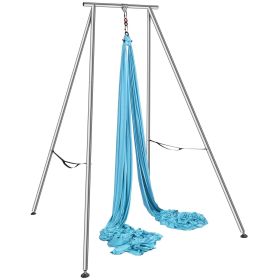 Aerial Yoga Frame & Yoga Hammock, 9.67 ft Height Professional Yoga Swing Stand Comes with 13.1 Yards (Color: Blue, Includes Hammock: Yes)