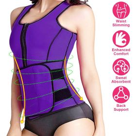 Waist Trainer for Women (Color: Purple, size: M)