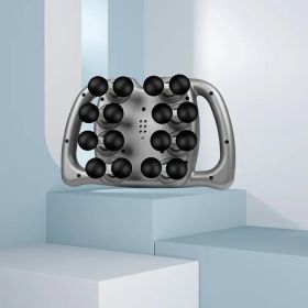 High-Power Fascia Massage Gun with 6 Interchangeable Heads - Adjustable 16-Level Intensity (Color: Grey)