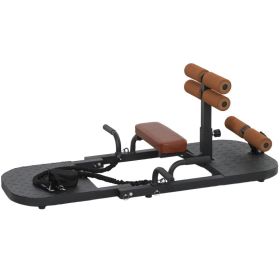 Sissy Squat Machine and Hip Thrust Machine with Push Up Stand (Option: Black-890x530x190 mm)